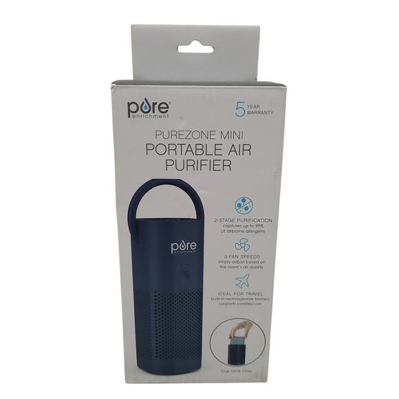 Pure Enrichment PureZone Mini Portable Air Purifier True HEPA Travel Size NEW - Picture 1 of 11
